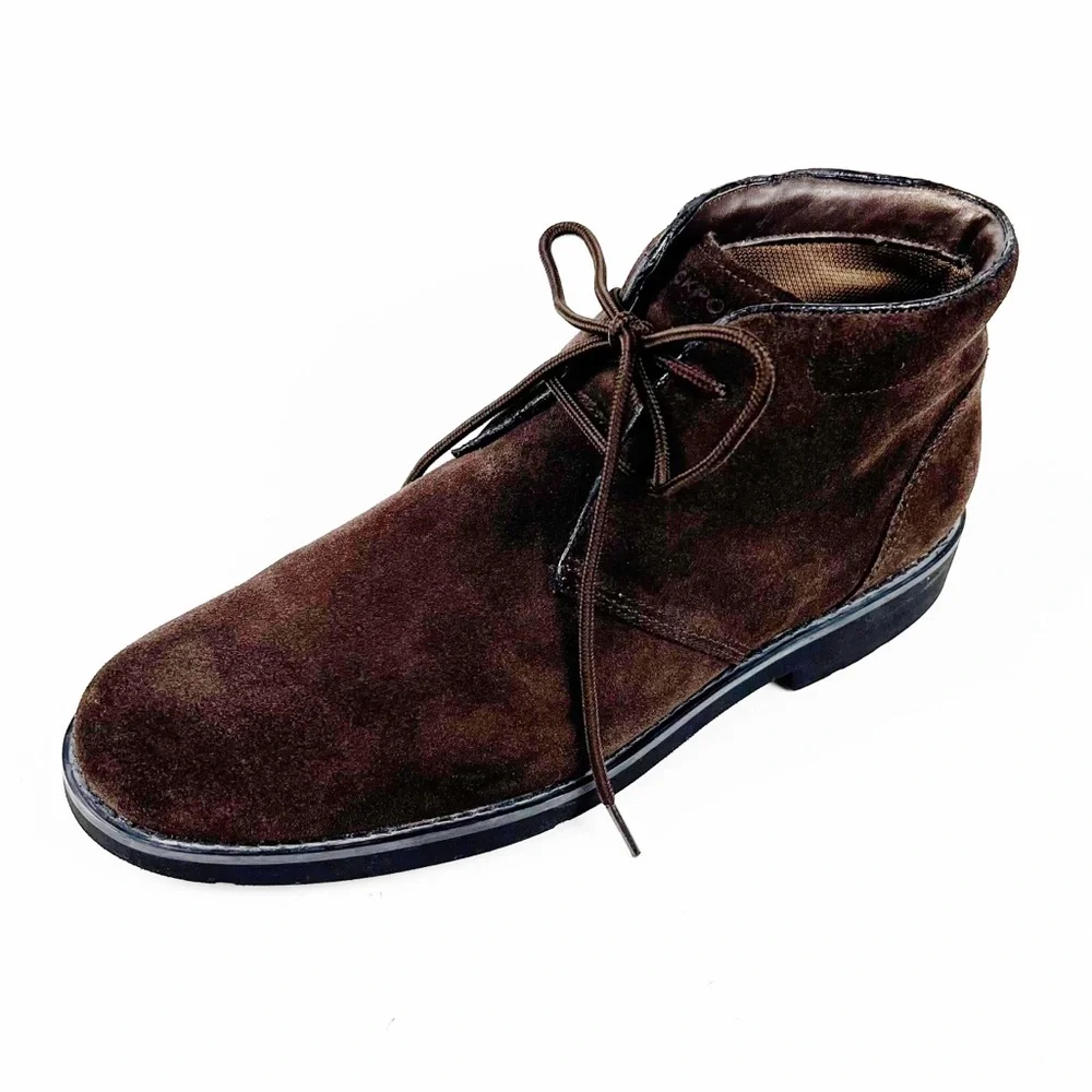 Rockport Mens Brown Suede Chukka Boots Size 11